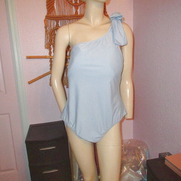 J Crew One Piece Swimsuit Size 20 Bow Shoulder Bra Full Coverage Coquette Fairy - Picture 1 of 8